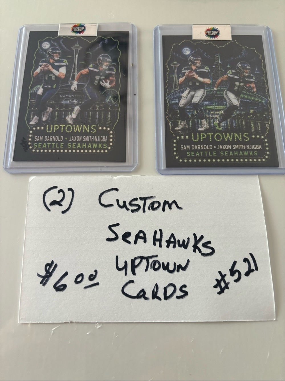 Custom Football Cards - Black & Green Fan Set